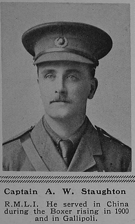 Staughton A W Captain Royal Marine Light Infantry The Sphere 10th March 1917