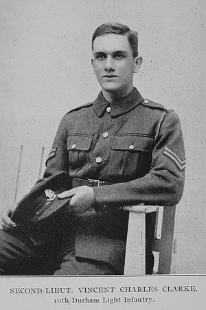 Clarke V C 2nd Lt 10th Durham Light Infantry