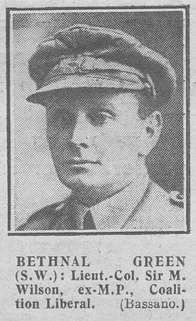 Wilson M R H Lt Col Sir Middlesex Yeomanry The Graphic 13th Dec 1918