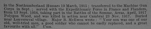 Warren R Pte 53373 Machine Gun Corps Obit Part 2 De Ruvignys Roll Of Honour Vol 4