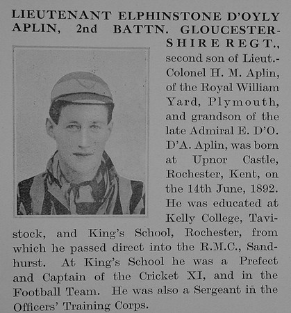 Aplin E D Lt 2nd Gloucestershire Regiment Obit Part 1 The Bond Of Sacrifice Vol 2