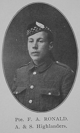Ronald F A Pte Argyll And Sutherland Highlanders