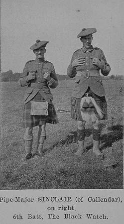Sinclair J Pipe Major 265014 6th Black Watch The Sword Of The North Highland Memories Of The Great War - Dugald MacEchern