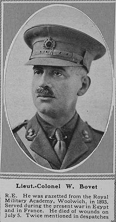 Bovet W Lt Col RE The Sphere 3rd Aug 1918