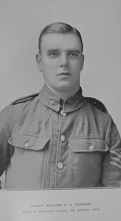 Genaway W G A Sergt 63265 Royal Garrison Artillery