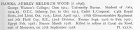 Hawks A M W Lt 4th Royal Scots Obit