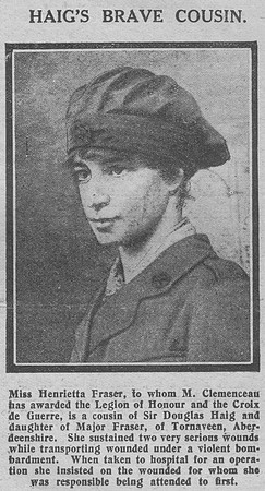 Fraser H Miss Legion Of Honour Croix De Guerre WAAC The Graphic 25th July 1918