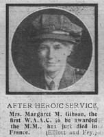 Gibson M M Mrs MM WAAC The Graphic 5th Oct 1918