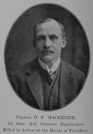 Mackenzie D F Captain 4th Cameron Highlanders The Sword Of The North Highland Memories Of The Great War - Dugald MacEchern