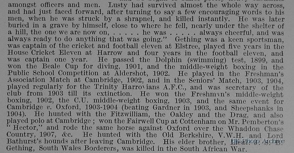 Gething H B 2nd Lt Royal Gloucestershire Hussars Obit Part 3