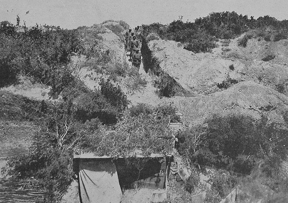 View Of A Turkish Trench On The Gallipoli Peninsula