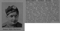 MacLaren J A Pte 10th Cameronians Obit De Ruvignys Roll Of Honour Vol 3