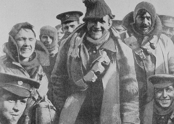A Group Of Dragoon Guards In The British Trenches