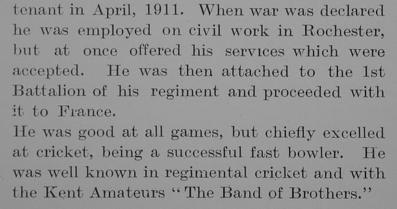 Anderson C K Lt Royal West Kent Regiment Obit Part 3 The Bond Of Sacrifice Vol 1
