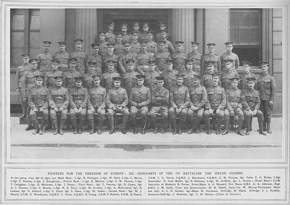 Welsh Guards 1st Battalion Sergeants The Illustrated War News 23rd Jun 1915