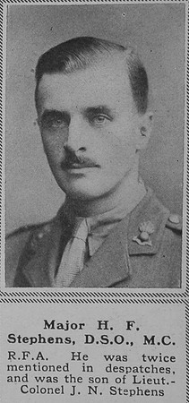 Stephens H F Major DSO MC RFA The Sphere 8th Feb 1919