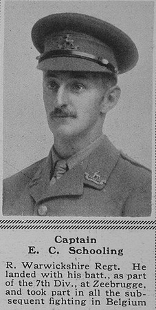 Schooling E C Captain 2nd R Warwicks Regt The Sphere 20th May 1916