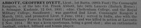Abbott G D Lt 1st Connaught Rangers Obit De Ruvignys Roll Of Honour Vol 2