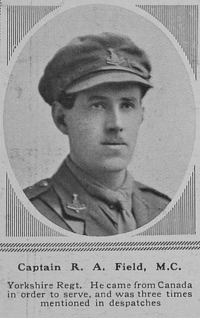 Field R A Captain MC 2nd Yorkshire Regt The Sphere 12th May 1917
