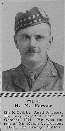 Forster H M Major 8th KOSB The Sphere 6th Nov 1915
