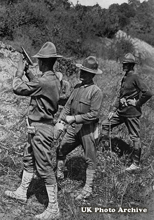 American Soldiers In Practce For Trench And Raiding Party Fighting