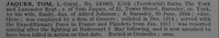 Jaques T L/Cpl 240903 5th York & Lancaster Regiment Obit De Ruvignys Roll Of Honour Vol 4
