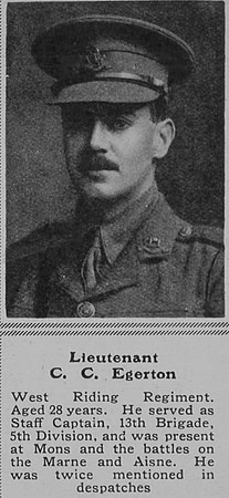 Egerton C C Lt 2nd West Riding Regiment The Sphere 15th May 1915