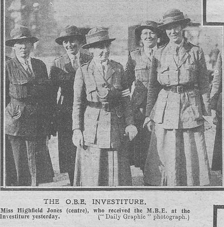 Highfield-Jones Miss OBE The Graphic 6th Nov 1918