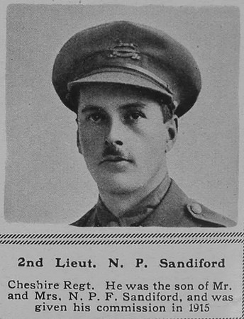 Sandiford N P 2nd Lt 5th Cheshire Regt The Sphere 12th May 1917