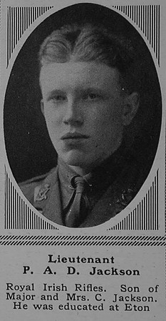 Jackson P A D Lt 2nd Royal Irish Rifles The Sphere 17th Feb 1917