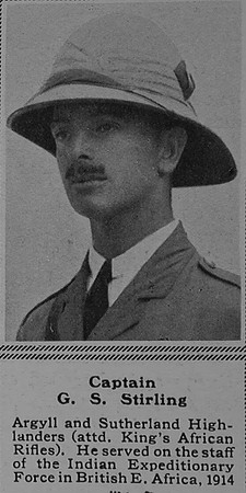 Stirling G S Captain Argyll and Sutherland Highlanders The Sphere 10th Feb 1917