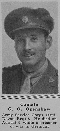 Openshaw G O Captain ASC The Sphere 9th Nov 1918