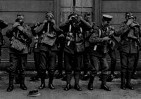 Gas Mask Practice By The Scots Guards