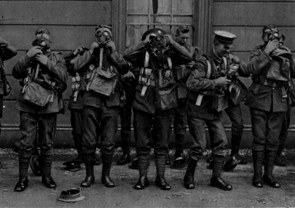 Gas Mask Practice By The Scots Guards