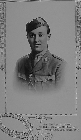 Kerr J C 2nd Lt 9th Highland Light Infantry