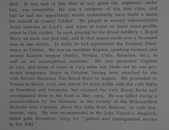 McCloughin K R Major Indian Army Obit Part 2  Dulwich College Roll Of Honour