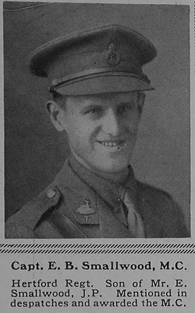 Smallwood E B Captain MC Hertfordshire Regiment The Sphere 17th Feb 1917