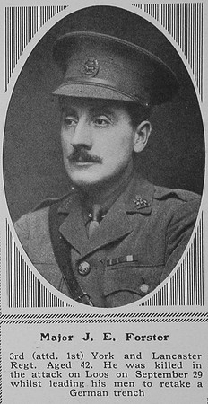 Forster J E Major 1st York & Lancs Regt The Sphere 8th Jan 1916