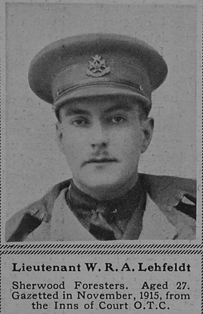 Lehfeldt W R A Lt 16th Sherwood Foresters (Notts and Derby Regiment) The Sphere 16th Dec 1916