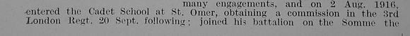 Groves R H 2nd Lt 3rd Royal Fusiliers Obit Part 2 De Ruvignys Roll Of Honour Vol 3