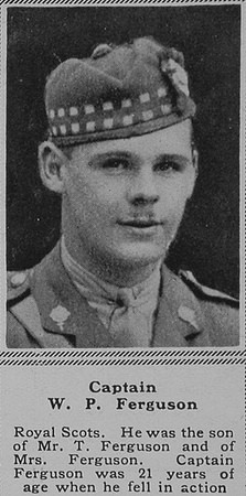 Ferguson W P Captain 9th Royal Scots The Sphere 23rd June 1917