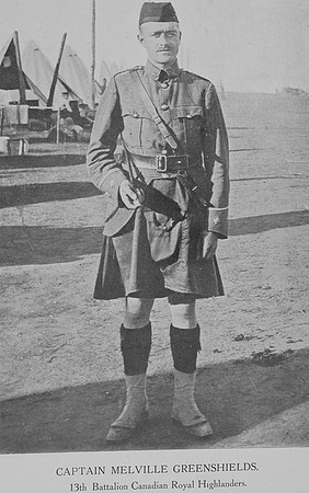 Greenshields M Captain 13th Canadian Infantry