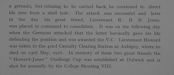 Howard C C 2nd Lt 8th Loyal North Lancashire Regiment Obit Part 2 Dulwich College Roll Of Honour