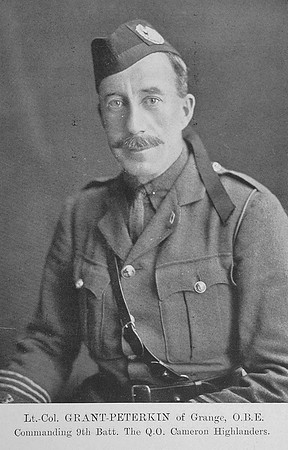 Grant-Peterkin Lt Col OBE 9th Cameron Highlanders The Sword Of The North Highland Memories Of The Great War - Dugald MacEchern
