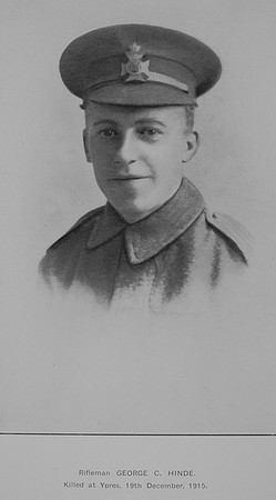 Hinde G C Rfn 3466 16th London Regiment