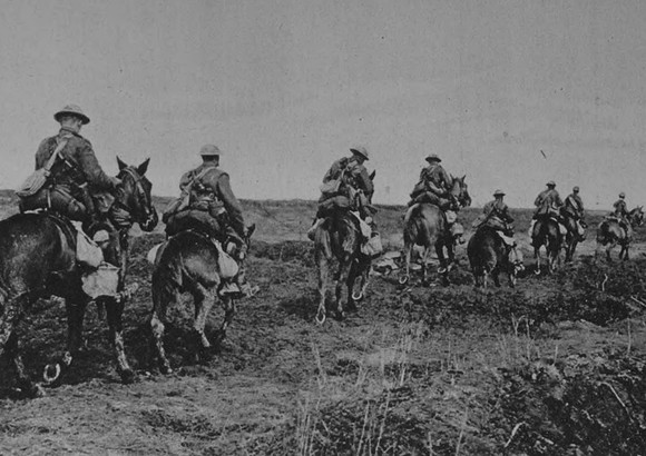 The Canadian Light Horse Going Into Action On Vimy Ridge