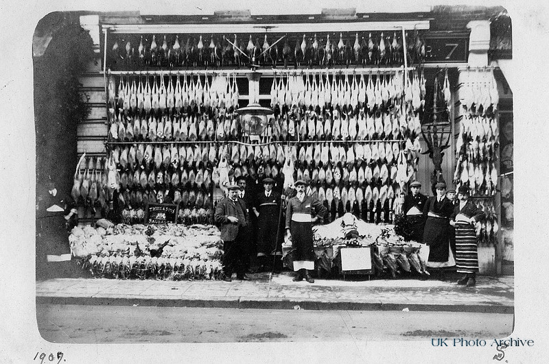 Butchers Shop No 7 High Street Sutton Christmas 1909