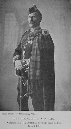 Buik E G Col VD TD 5th Seaforth Highlanders The Sword Of The North Highland Memories Of The Great War - Dugald MacEchern