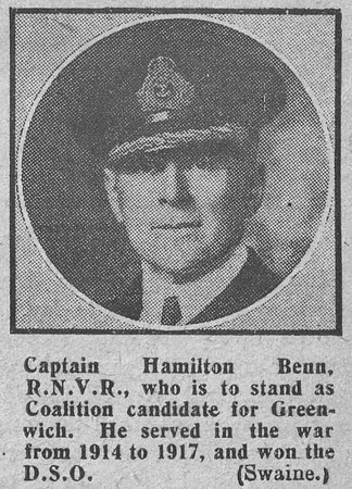 Benn H Captain DSO RNVR The Graphic 23rd Nov 1918