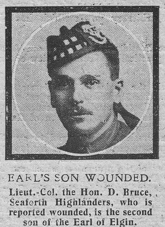 Bruce D Lt Col The Hon 2nd Seaforth Highlanders The Graphic 16th Oct 1918